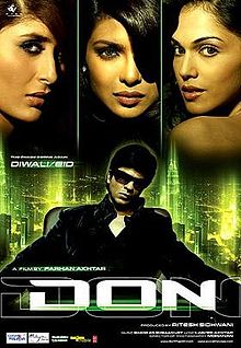 Don: The Chase Begins Again, Shah Rukh Khan, Arjun Rampal, Priyanka Chopra, Kareena Kapoor, Boman Irani, Om Puri, 2006