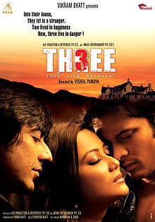 Three Love, Lies and Betrayal, Aashish Chaudhary, Akshay Kapoor Nausheen Ali Sardar, 2009