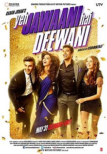 Yeh Jawaani Hai Deewani, Ranbir Kapoor, Deepika Padukone, Aditya Roy Kapur, Kalki Koechlin, Evelyn Sharma, Kunal Roy Kapoor , 2013