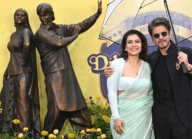 Shah Rukh Khan and Kajol unveil DDLJ bronze statue in London   s Leicester Square, , 2025